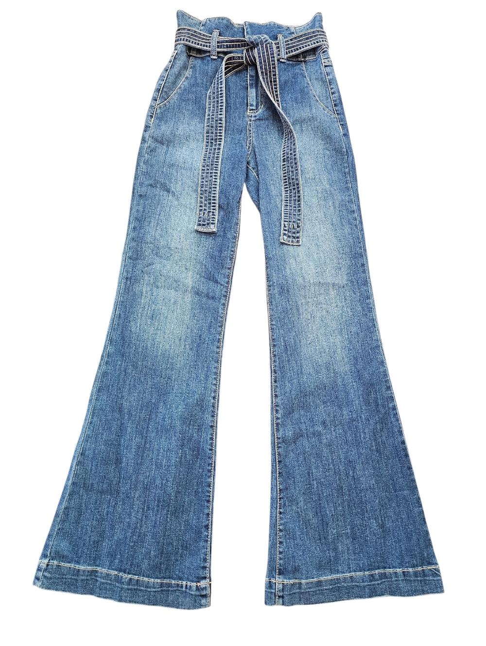 Altar'd State Flare Jeans W/Belt Size 3/W26 Womens
